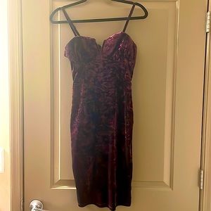 Material Girl Purple Suede Mini Dress